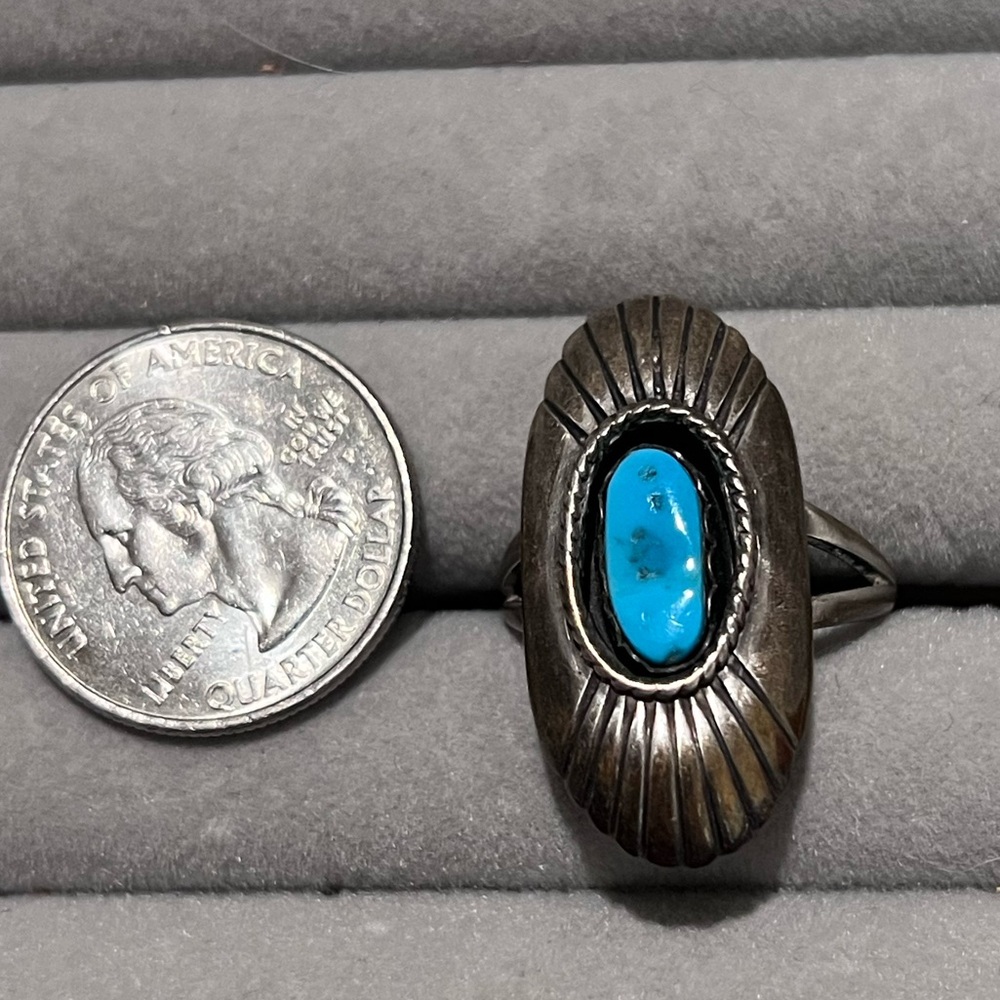 Shadowbox Turquoise Ring - image 3